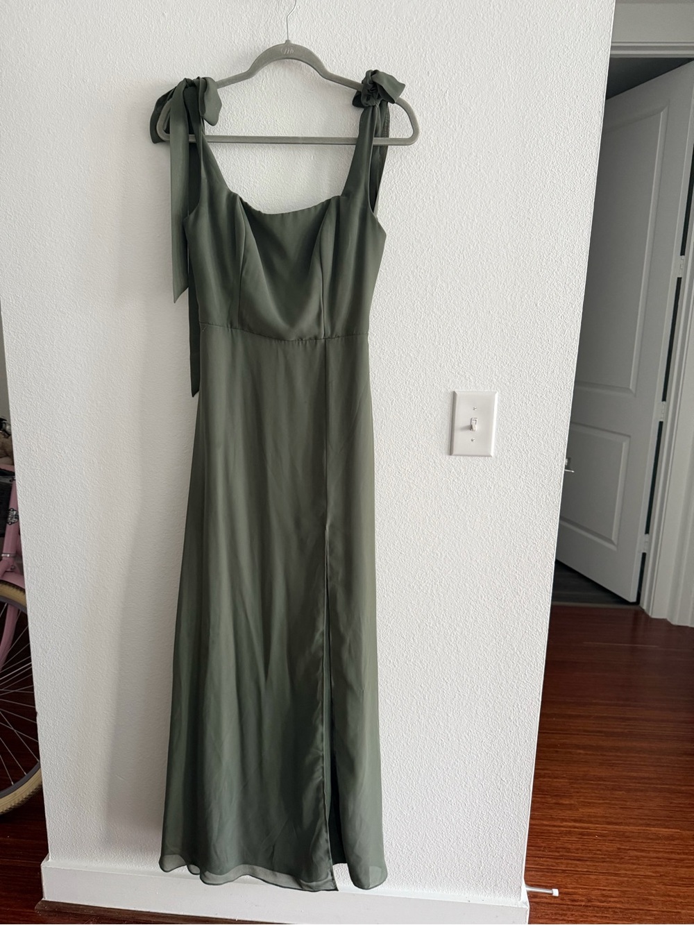 Birdy Grey Olive Tie-Strap Maxi Dress